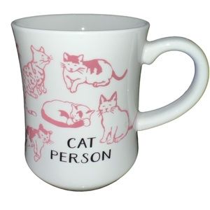 Cat Person Opal House Mug Coffee Tea Cup Thick Heavy Porcelain Ceramic ￼Comfy ￼